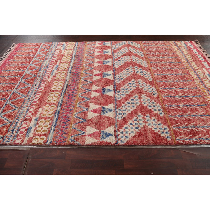 Tapis marocain en laine noué à la main 7 x 11
