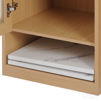 59.5" Kitchen Island with Extendable Dining Table, Kitchen Storage Table with Double-sided Storage, Kitchen Island with 2 Drawers, Power Outlet, Side