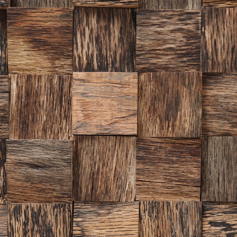 Rustic 18" x 18" Hardwood Abstract Wall Art