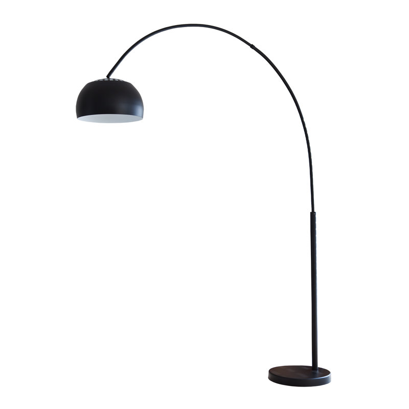 Aitkin 195cm Arched Floor Lamp, Black