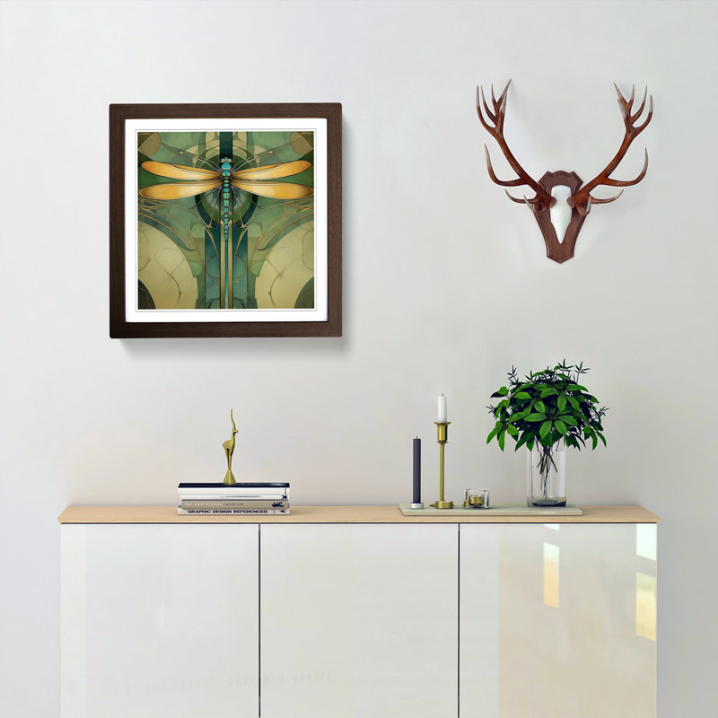 Single Picture Frame Print on Wood, Walnut