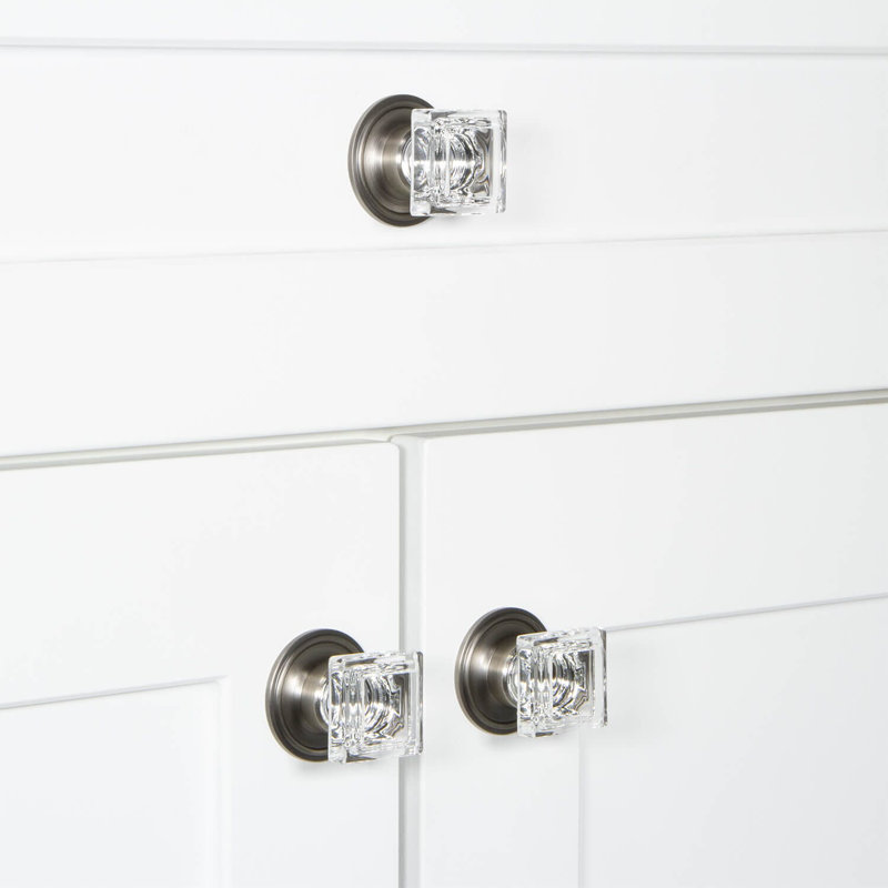 Carré Square Knob, Antique Pewter