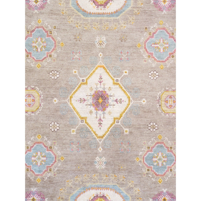 Ivory and Camel Hand-Knotted Wool Oriental Rug, 10' x 14'