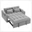 55.51 Inch Versatile Foldable Sofa Bed In 3 Lengths, Modern Sofa Sofa Sofa Velvet Pull-Out Bed, Adjustable Back And With USB Port And Ashtray And Swivel Phone Stand-118043399