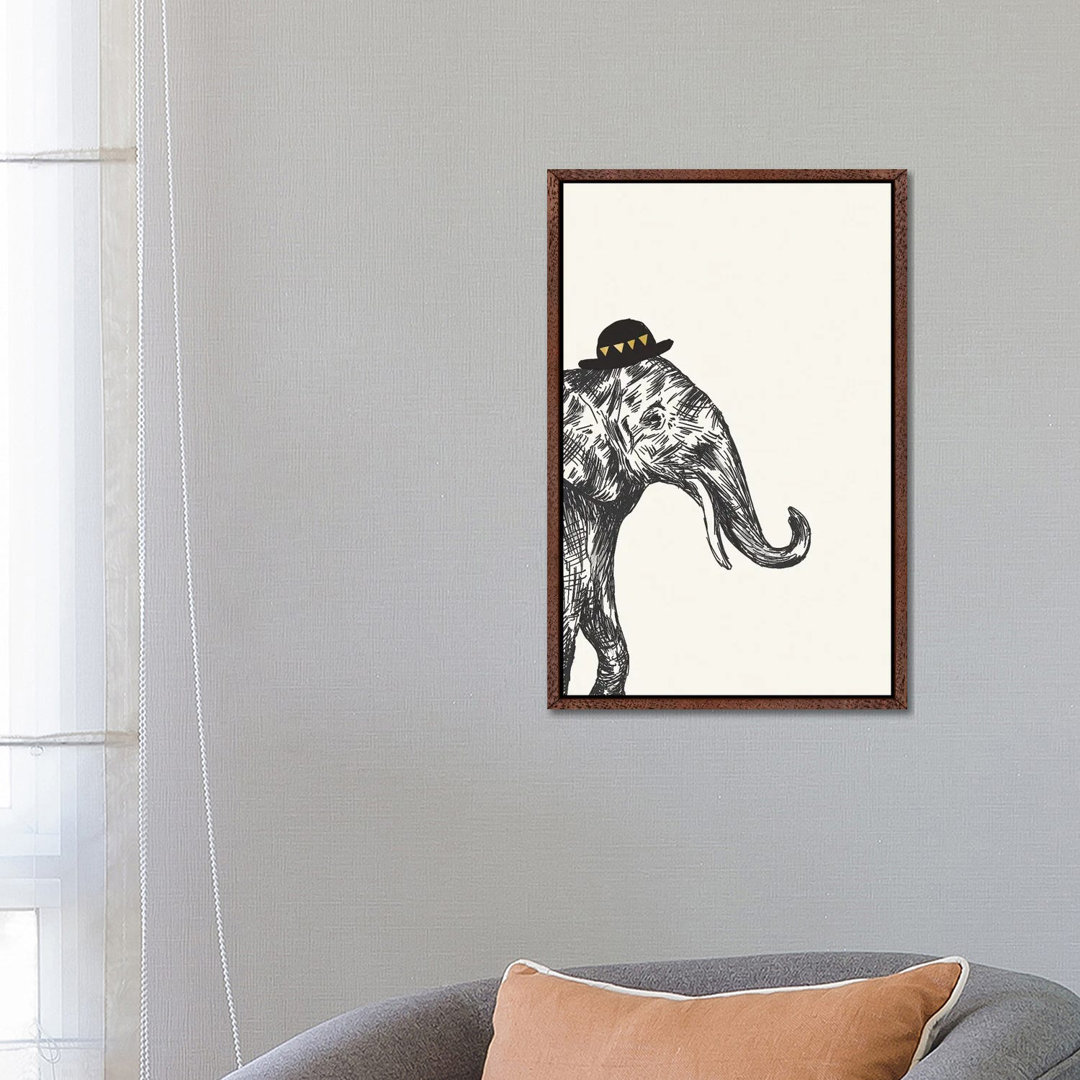 Elefant I von Heather McLaughlin - Galerie-verpackte Leinwand Giclée auf Leinwand