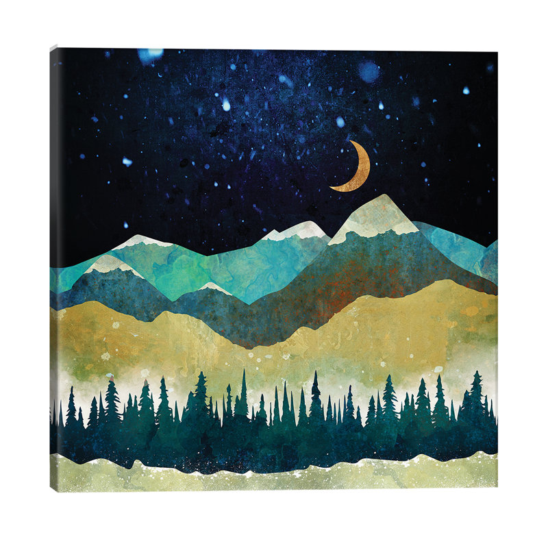 Snow Night by SpaceFrog Designs - Wrapped Canvas Print, 93.98 cm H x 93.98 cm W x 1.91 cm D