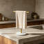 Porte-serviettes doré en forme de T avec base en marbre, porte-serviettes de comptoir en acier inoxydable pour salle de bain, cuisine ou meuble-lavabo.