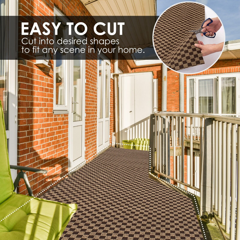 Malesia Checkered Rug, Runner 2' x 6'