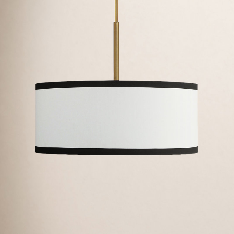 Lustre tambour 5 lumières à abat-jour Hackley