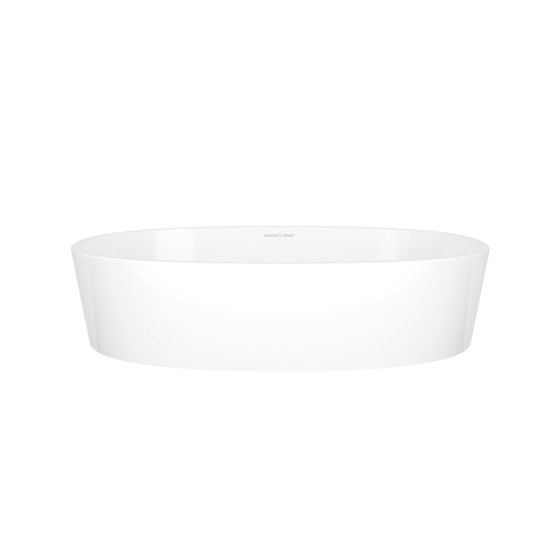 Ios Oval Vessel Bathroom Sink, Matte White