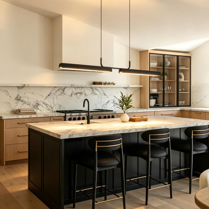 Burcker LED Light Aluminum Kitchen Island Pendant Light