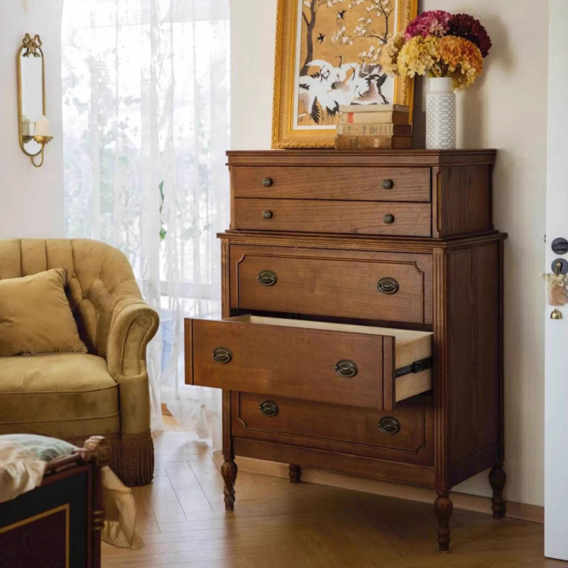 Armoire d'appoint en noyer massif, H 49,61 po x l 35,43 po x P 18,9 po
