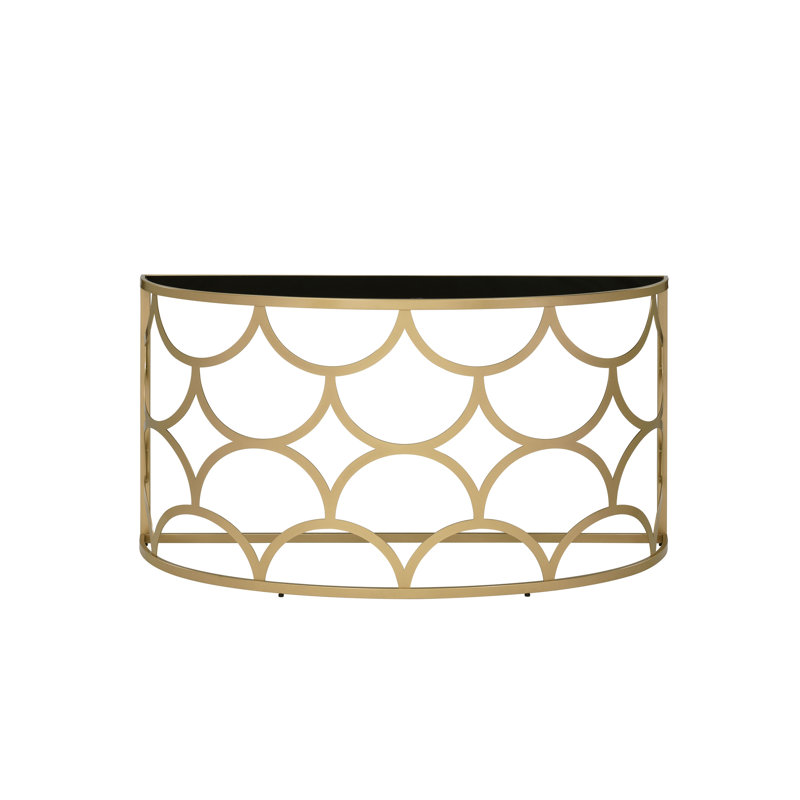 Altus Gold Finish Console Table