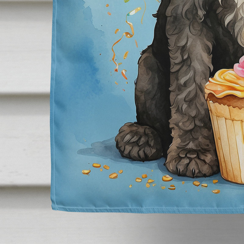 Happy Birthday House Flag, Portuguese Water Dog