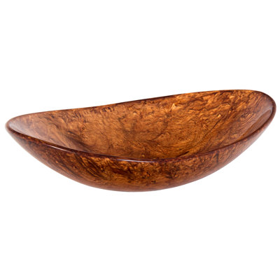 World Menagerie Janet 540mm L x 370mm W Gold Resin Oval Sink