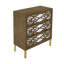 Commode décorative carrée 3 tiroirs Iron