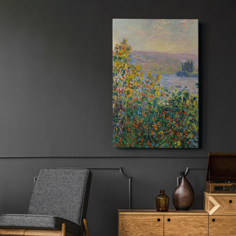 Paysage rétro LXIX, peinture sur toile encadrée, H 37 po x l 25 po