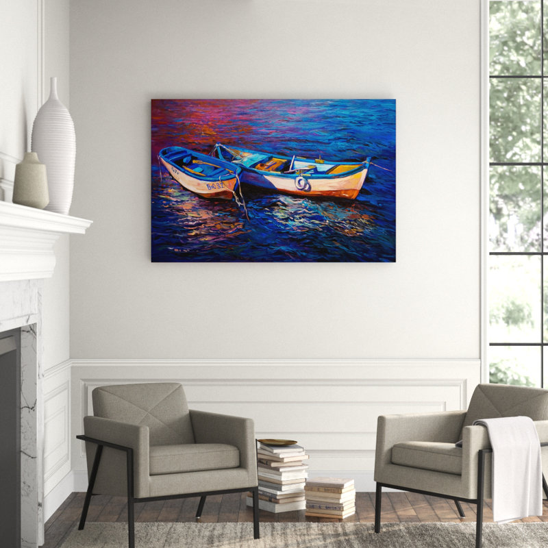 Boating Sunset Print, 40" H x 60" W x 1.5" D