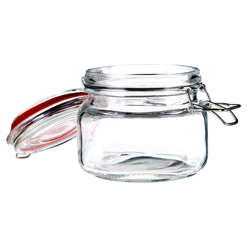 Glass Jar, 10cm H x 11cm W x 11cm D