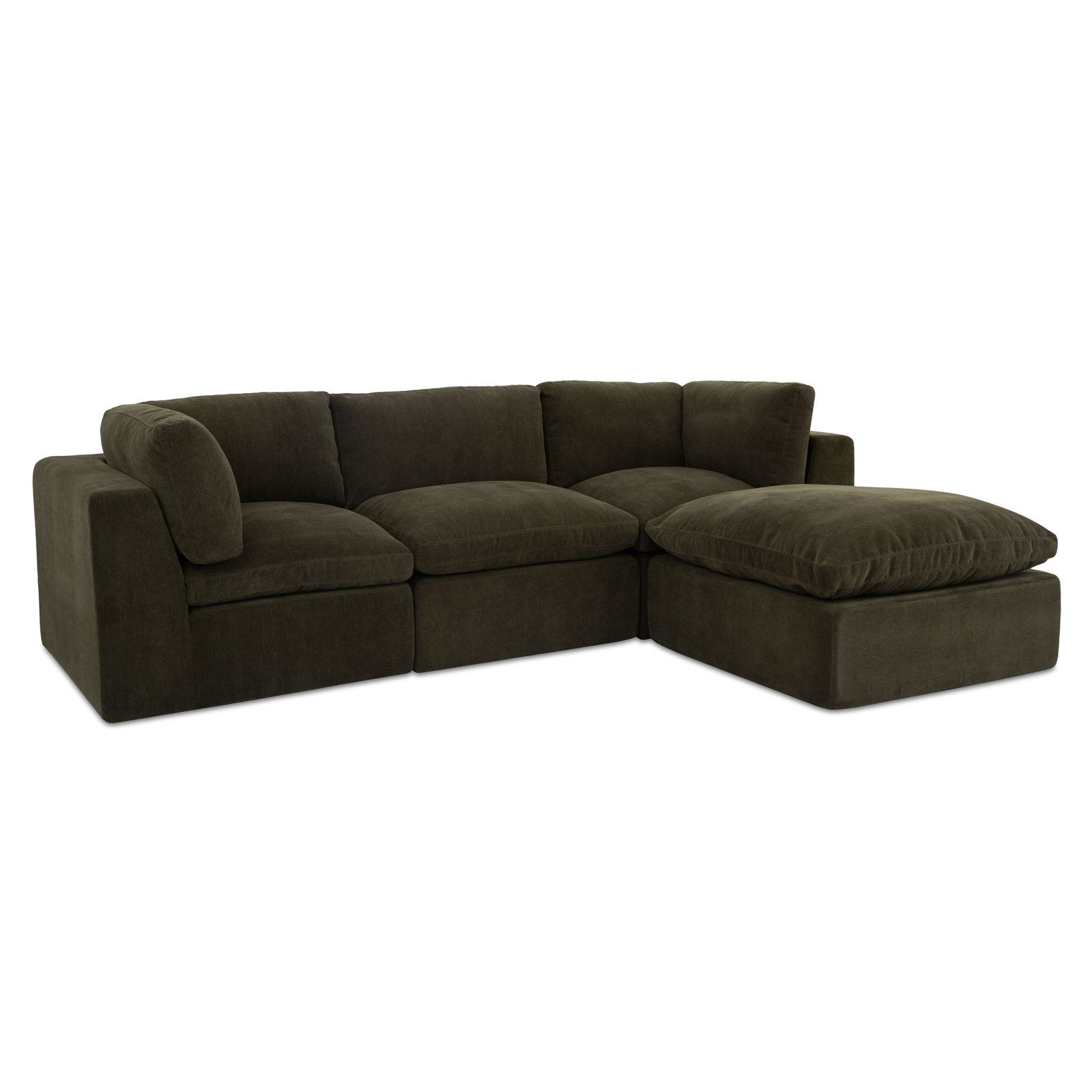 Calder Modular Corner Sectional, Green Polyester