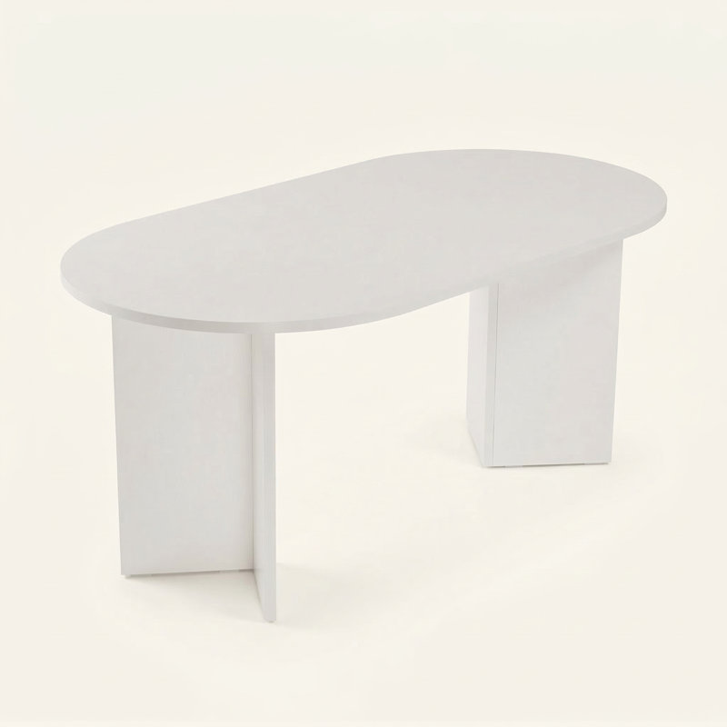 Aveline 71" Oval Multipurpose Dining And Conference Table, White