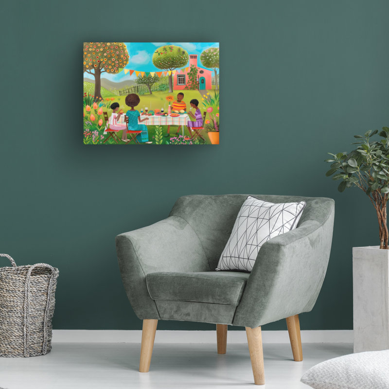 "Pique-nique dans le jardin de l'harmonie", H 14 po x l 19 po