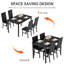 Ensemble de table de salle à manger pour 4 ensembles de cuisine et de salle à manger moderne de 5 pièces, table de cuisine en faux marbre avec 4 chaises en cuir synthétique pour petit espace, coin repas, coin repas, cuisine-363015417-363015416
