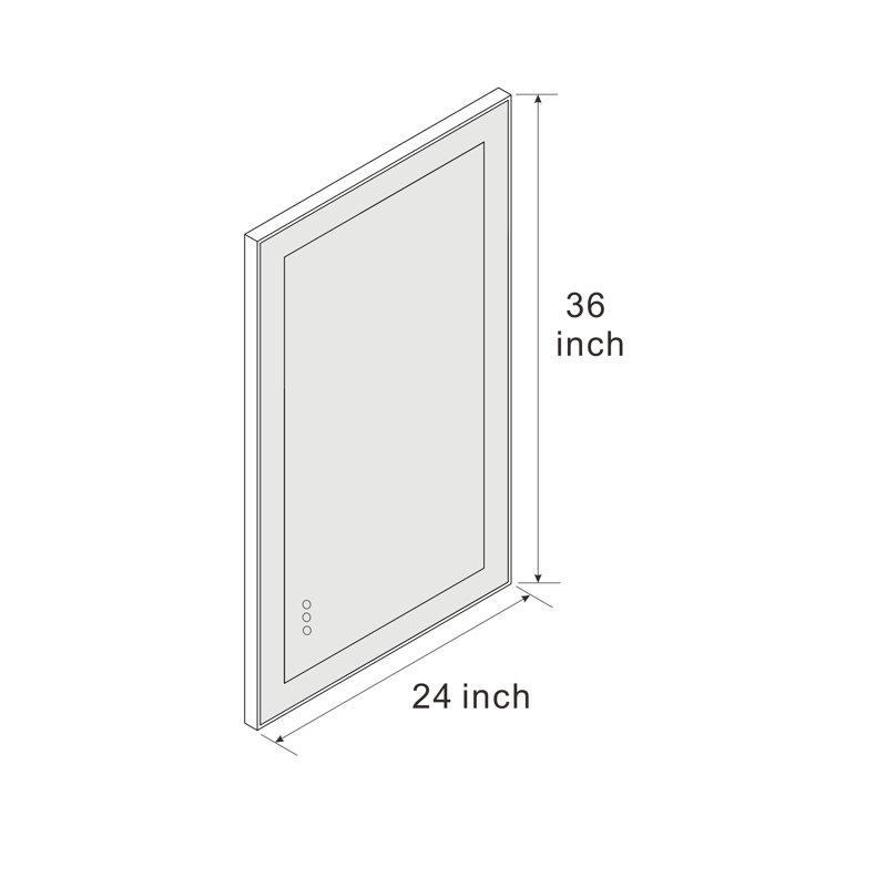 Miroir de salle de bain Dokes, 24 po x 36 po