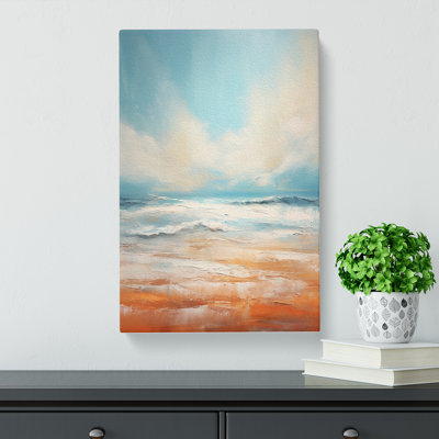 Seascape Gestural Art - Wrapped Canvas