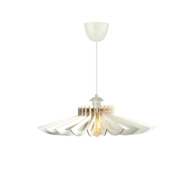 Élégant lustre marguerite blanche, hauteur réglable 17,7 po x 20,5 po | Structure en panneau de fibres à densité moyenne massif (épaisseur de 0,12 pouce) | Douille E27 de 40 W maximum | Design scandinave, parfait pour les salons et les salles à manger modernes, éclairage élégant et fonctionnel