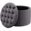 Repose-pieds rond avec rangement en velours Alvin-52039694
