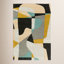 Gaye Gray Khaki Teal Hand-Tufted Geometric Rug