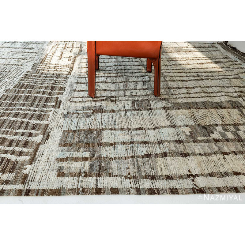 Tapis ivoire moderne gris délavé
