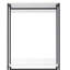 Système d'organisation modulaire Cox, 2 tringles de suspension, tablettes blanches, métal noir