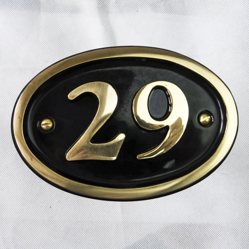 Tyrinia 10cm H Reflective Aluminum House Number, 29