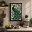Ornamental Peacock Art Deco - Wrapped Canvas-1808469007-1808469012