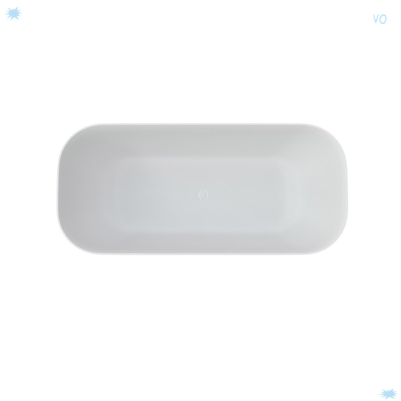 65" Solid Surface Soaking Bathtub