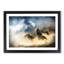 Wolves Howling in the Forest in Abstract - Framed Print-55765672-55765674