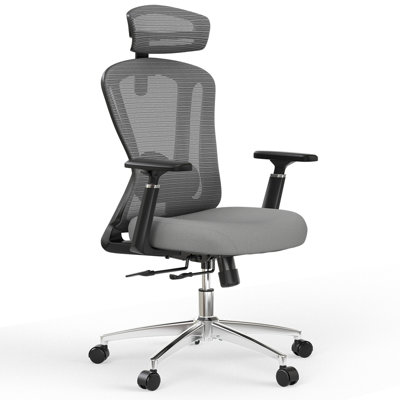 Mesh Office Chair With 3D Armrests And Adjustable Headrest by Ivy Bronx