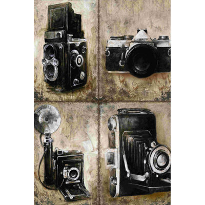 Appareils photo rétro - impression sur toile tendue