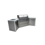 Stainless Steel 18" 5-Piece 6-Burner Natural Gas Modular Outdoor Kitchens