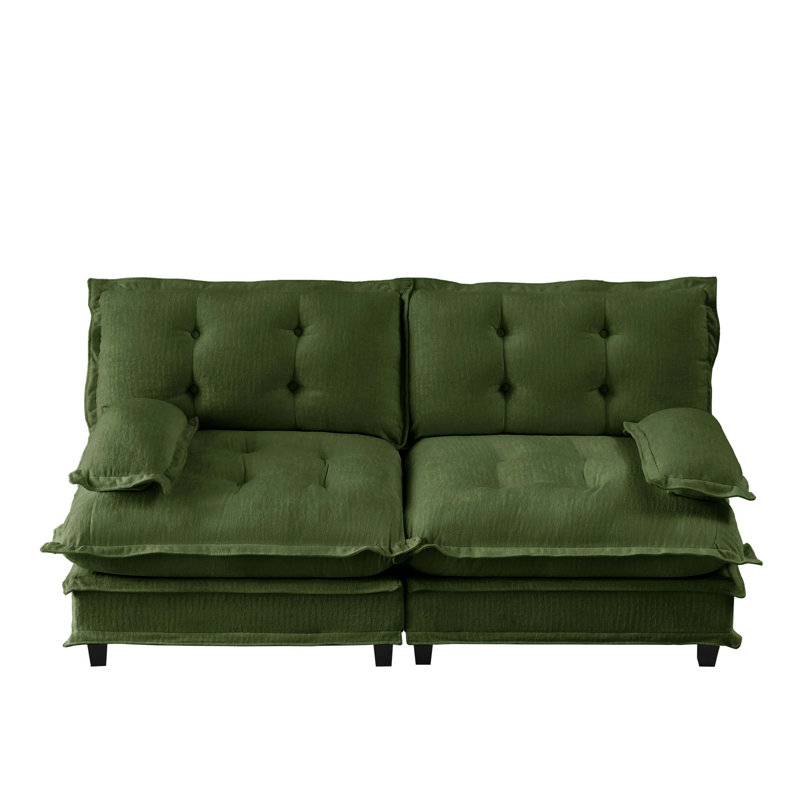Canapé modulaire moderne avec revêtement en chenille, Vert