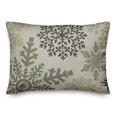  Housse et insert de coussin rectangulaire en forme de flocon de neige