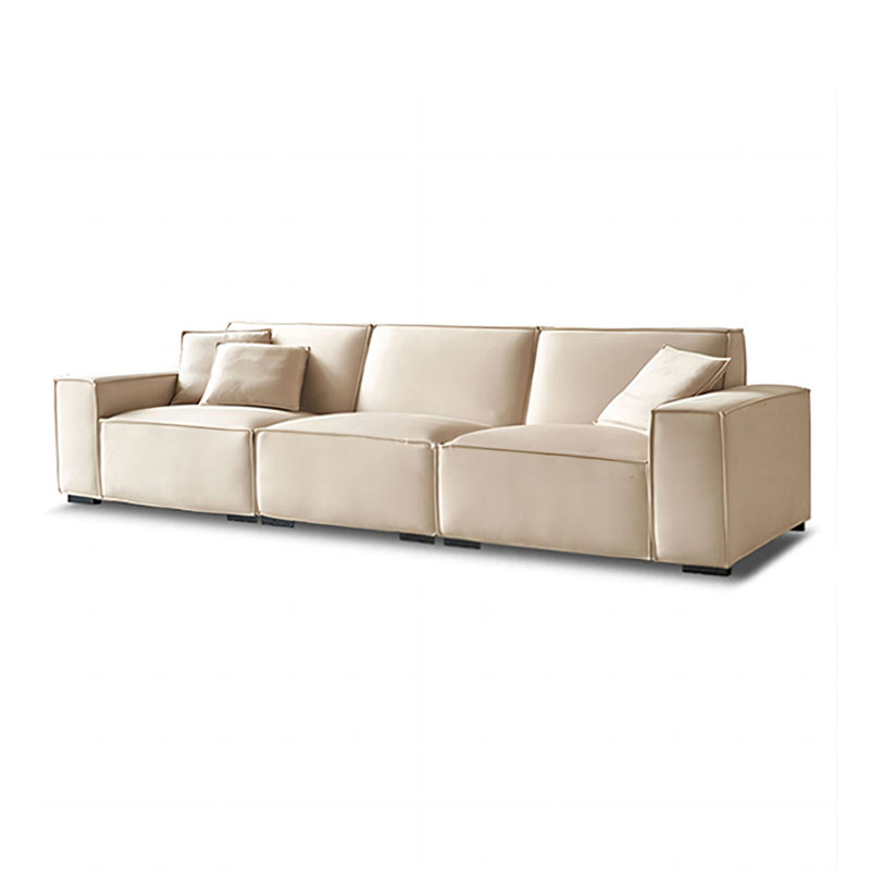 Coussin modulaire blanc en polyester, H 27,56 po x L 125,98 po x l 37,40 po