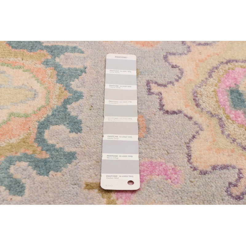 Tapis moderne gris Oushak 2 pi 6 po x 9 pi 9 po