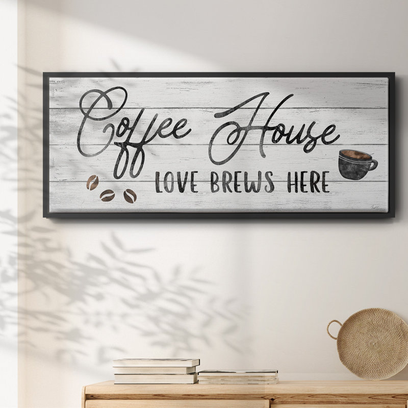 Love Brews- Framed Canvas, 20" H x 50" W