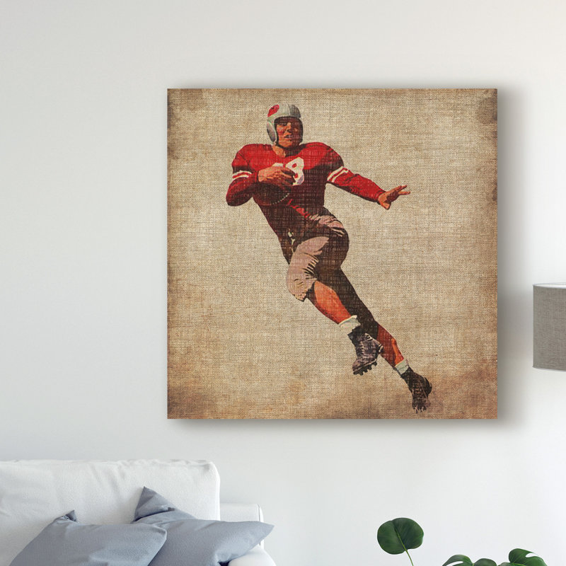« rétro sports iv », reproduction d’impression sur toile tendue, H 18 po x l 18 po x P 2 po