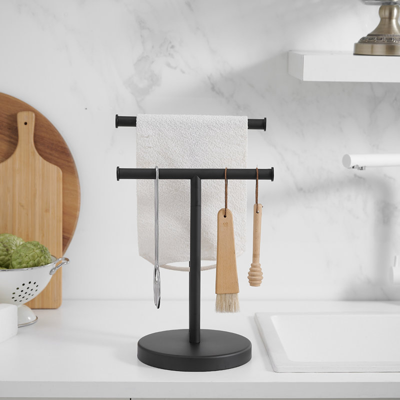 Porte-papier hygiénique sur pied, Noir mat