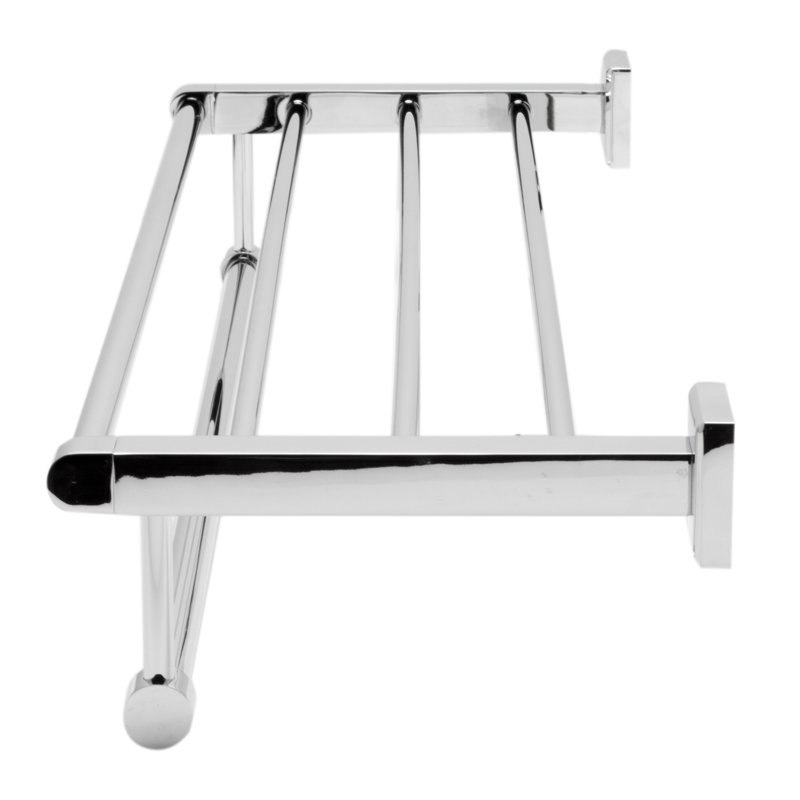 Polished Chrome 24" Wall Mounted Towel Rack and Shelf