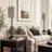 Farmhouse Buffet Table Lamps, Set of 2 — Tall Metal Bases with Linen Drum Shades, Artistic Accent Lighting for Console Tables, Entryways, and Dining Room Sideboards-1965147368